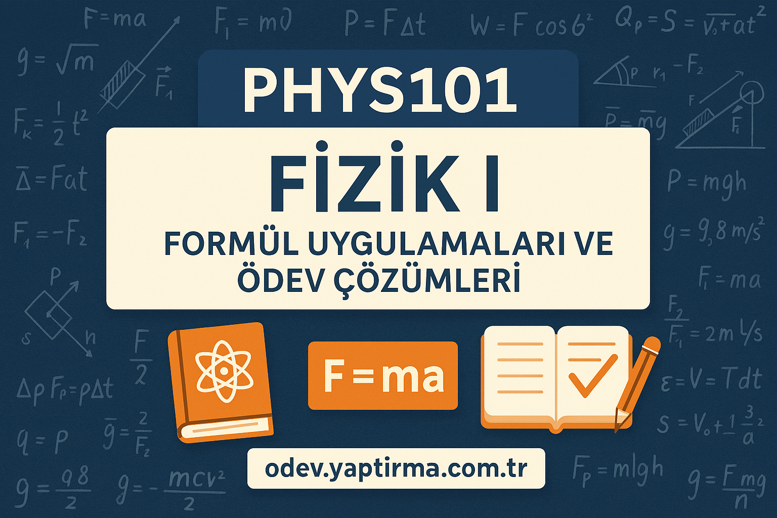 Read more about the article PHYS101 Fizik I: Formül Uygulamaları ve Ödev Çözümleri