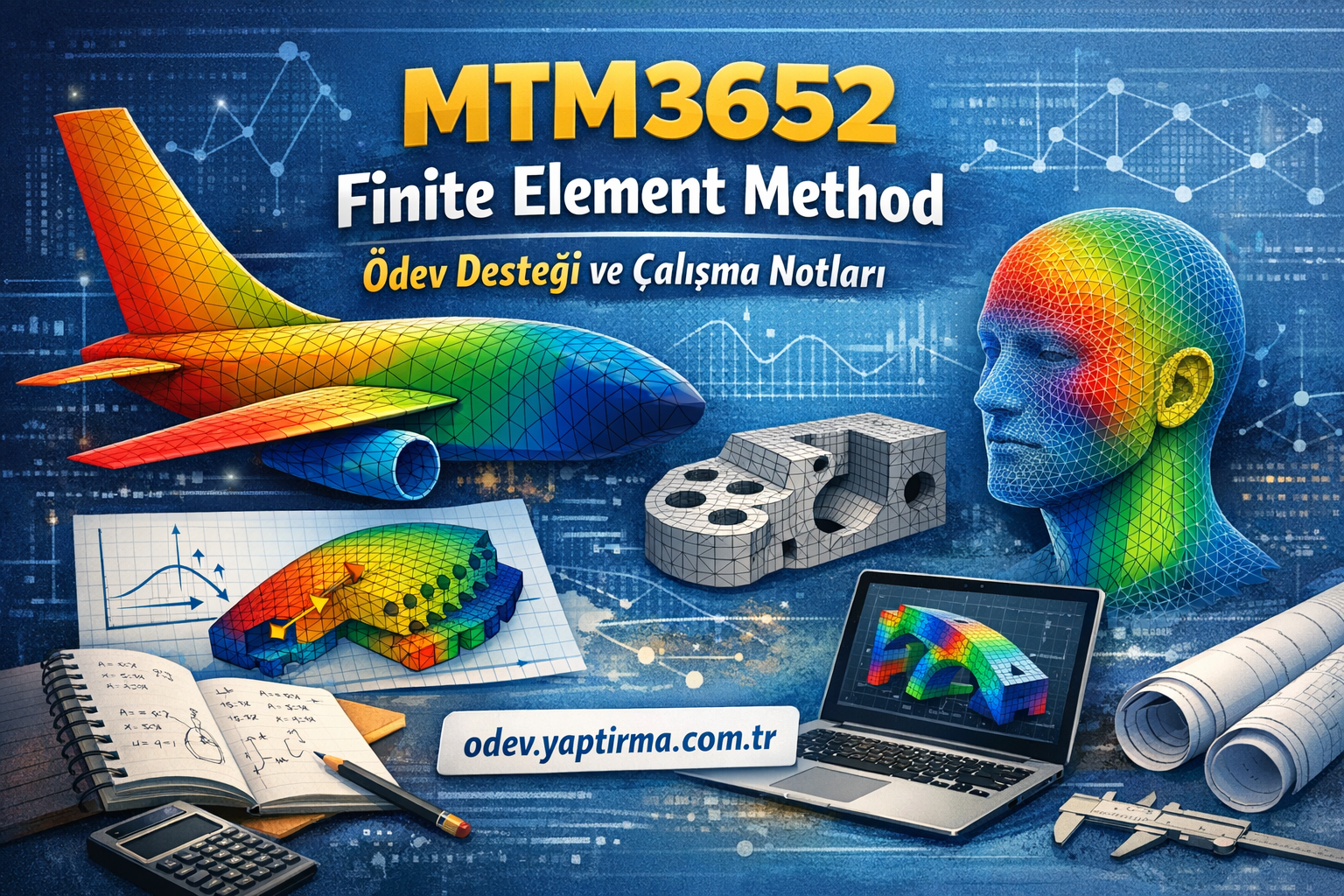 Read more about the article MTM3652 Finite Element Method Ödev Desteği ve Çalışma Notları