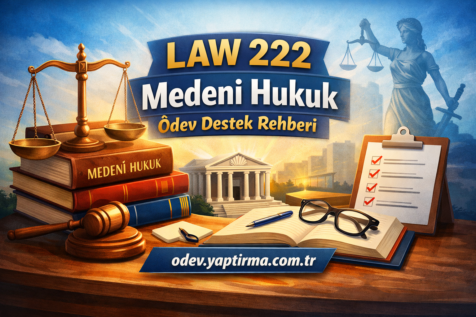 Read more about the article LAW 222 Medeni Hukuk Ödev Destek Rehberi